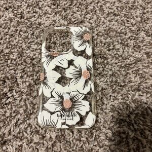 Kate Spade Black and White Floral Phone Case